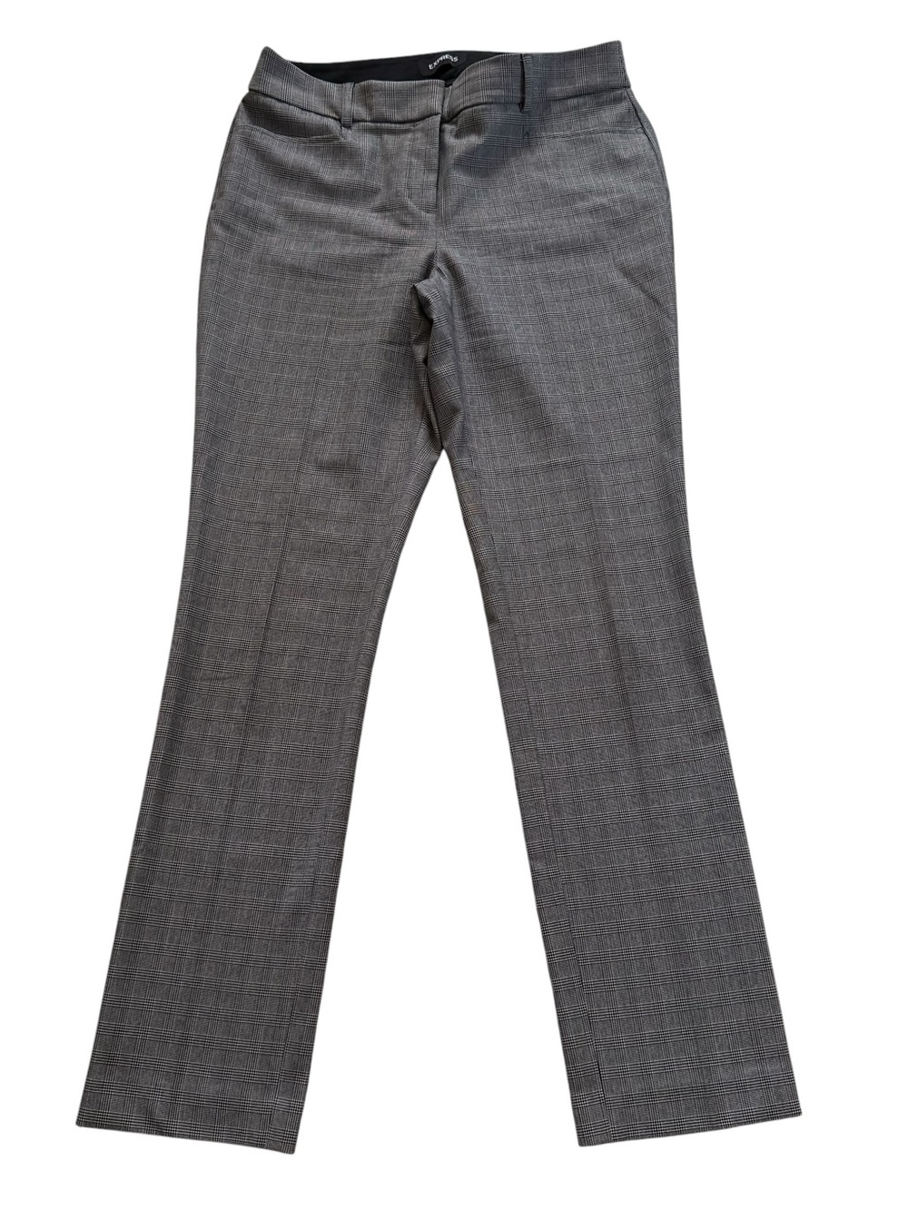 Express Columnist Women’s Slim Mid Rise Houndstooth Career Pants Women’s Size 8R